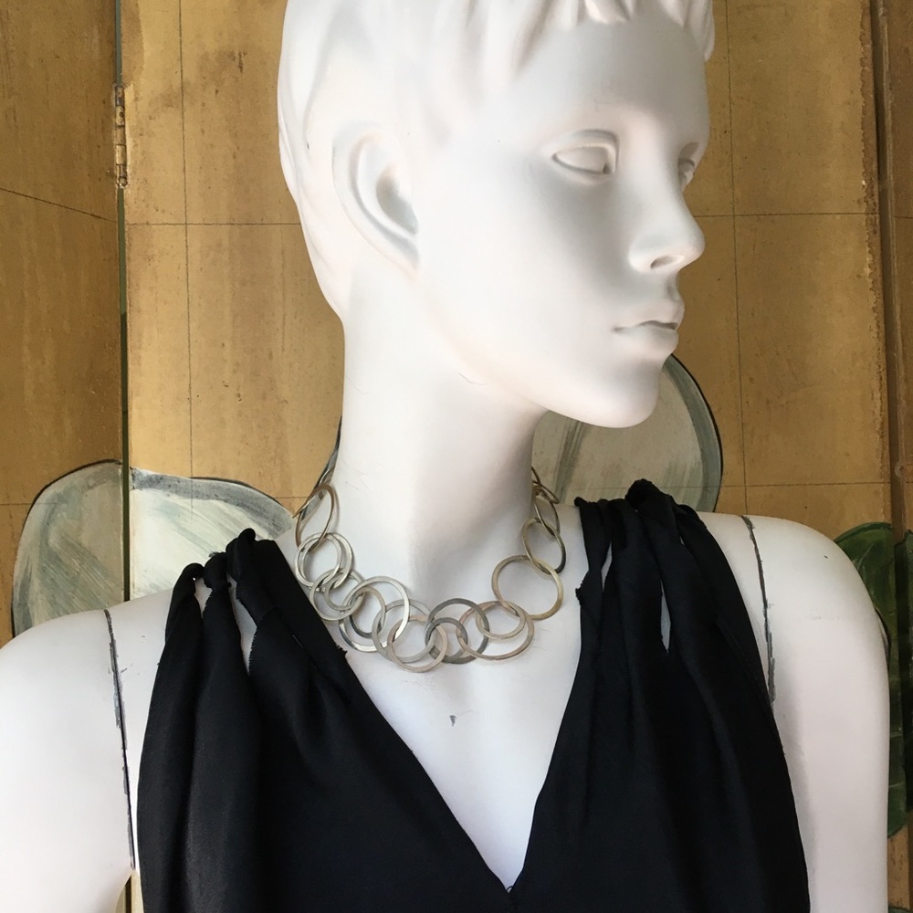 2pc Sterling silver link necklace & bracelet set - Picture 10 of 10